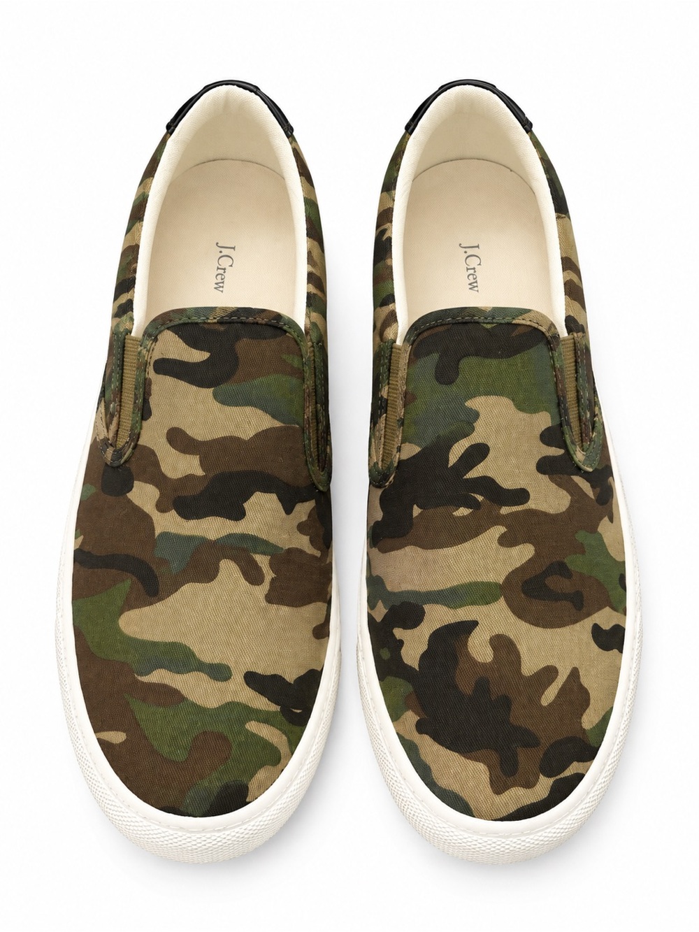 J. Crew Factory Camouflage Slip-On Canvas Sneakers